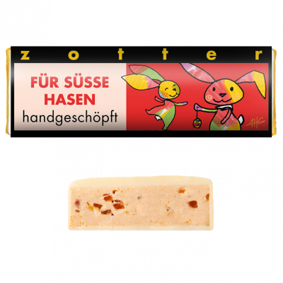 Mini Zotter süße Hasen weiße Schoko Honig Karamell (20gr)